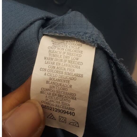 Sobrino Vintage Men's Blue Button Floral Blouse Size Large - Picture 6 of 9